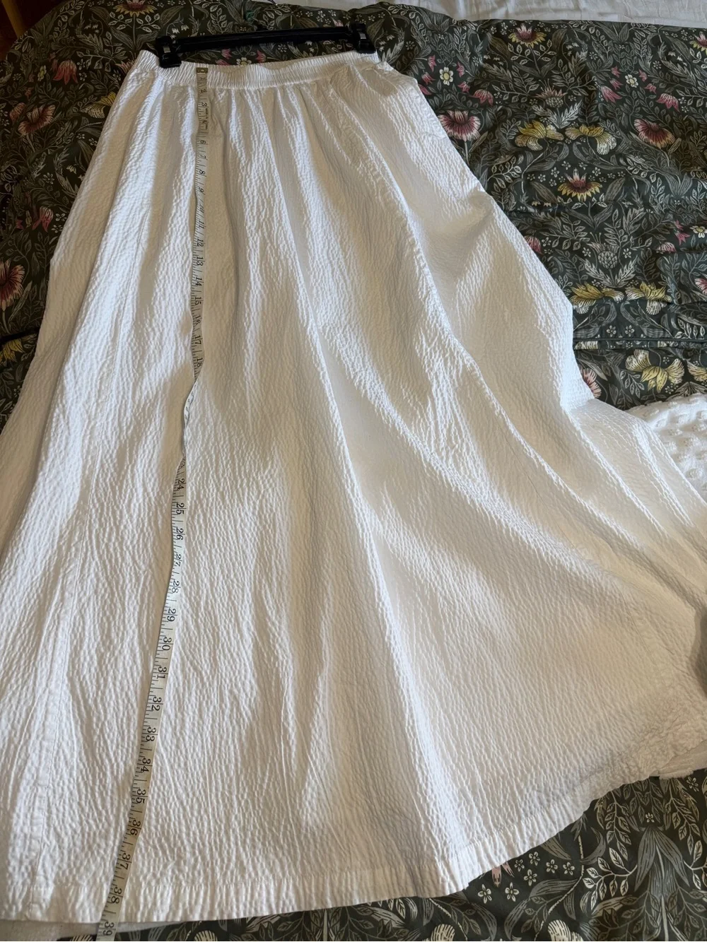 a new day White Textured Maxi Skirt with Elastic Waist